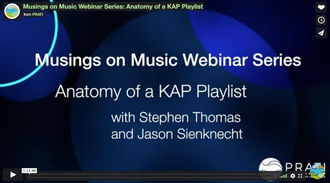 Musings on Music: Anatomy of a KAP Playlist